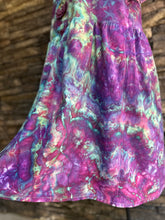 Load image into Gallery viewer, Women’s Medium (could fit a large too) Linen/Rayon Geode V-Neck Babydoll Dress with Pockets in ‘Northern Lights’
