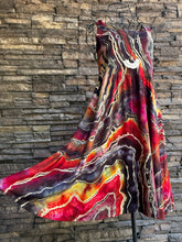 Load image into Gallery viewer, Women’s Medium (could fit a large, too) Reverse Geode Square Dress with Pockets in ‘Fire on the Mountain’
