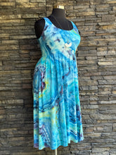 Load image into Gallery viewer, Women’s Large (could fit XL too) Geode Ballet Midi Dress with Pockets in ‘Tahitian Seas’
