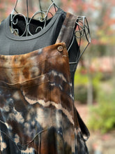 Load image into Gallery viewer, Women’s Large Geode Wide-Leg Linen/Rayon Overalls in ‘Turkey Tail Mushroom’
