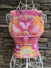 Load image into Gallery viewer, Women’s Small V-neck Cropped Tank Top with Heart in ‘Bird Song’
