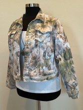 Load image into Gallery viewer, Custom Ice Dyed Denim Jacket in ‘Pewter’ for Pamela
