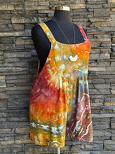 Load image into Gallery viewer, Women’s XL Geode Rayon/Linen Overall Romper Shorts in ‘Rustic Rainbow’
