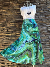 Load image into Gallery viewer, Custom Geode Midi Skirt in ‘Kelp Forest’ for Kim
