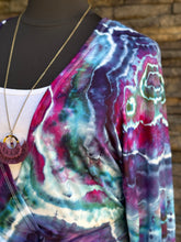 Load image into Gallery viewer, Custom Geode Bell Sleeved Top in ‘Midnight Moonlight’ for Justine
