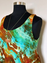 Load image into Gallery viewer, Women’s 3X Geode Ballet Midi Dress with Pockets in ‘Royston Turquoise’
