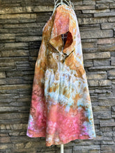 Load image into Gallery viewer, Women’s Medium Linen/Rayon Geode Short Sleeve Babydoll Dress with Pockets in ‘Desert Bloom’
