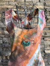 Load image into Gallery viewer, Women’s Medium Pact Organic Cotton Geode Fit &amp; Flare Open Criss-Cross Back Maxi Dress with Pockets in ‘Petrified Wood’
