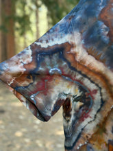 Load image into Gallery viewer, Men’s 2XL 100% Rayon Geode Button Up Short Sleeved Shirt in ‘Turkey Tail Mushroom’
