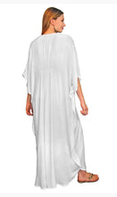 Load image into Gallery viewer, Women’s One Size (fits S-XL best) 100% Rayon Ibiza Geode Caftan in ‘Boulder Turquoise’
