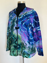 Load image into Gallery viewer, Women’s 4X Reverse Geode Lightweight Zip Up Hoodie in ‘Abalone’
