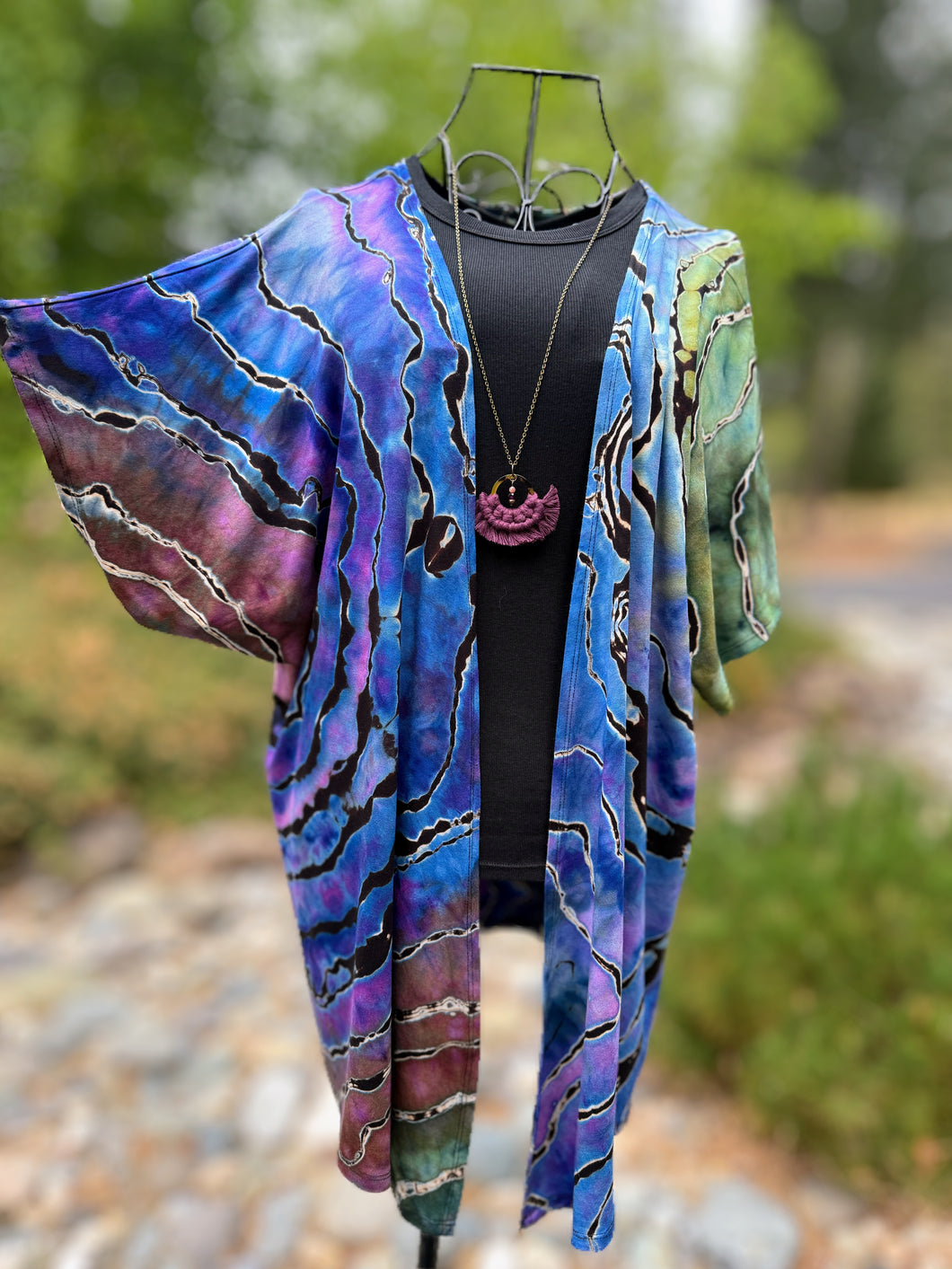 Custom Reverse Geode Kimono in ‘Abalone’ for Sue