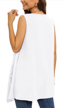 Load image into Gallery viewer, Women’s Medium Geode Sleeveless Cardigan with Pockets in ‘Boulder Turquoise’
