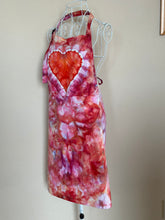 Load image into Gallery viewer, Adult Heart Apron with pockets in ‘Flamingo Flame’
