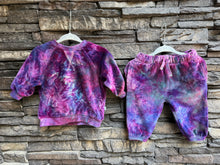 Load image into Gallery viewer, Baby 0-3 Months Cozy Organic Cotton Velour Sweatsuit in ‘Northern Lights’
