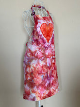 Load image into Gallery viewer, Adult Heart Apron with pockets in ‘Flamingo Flame’
