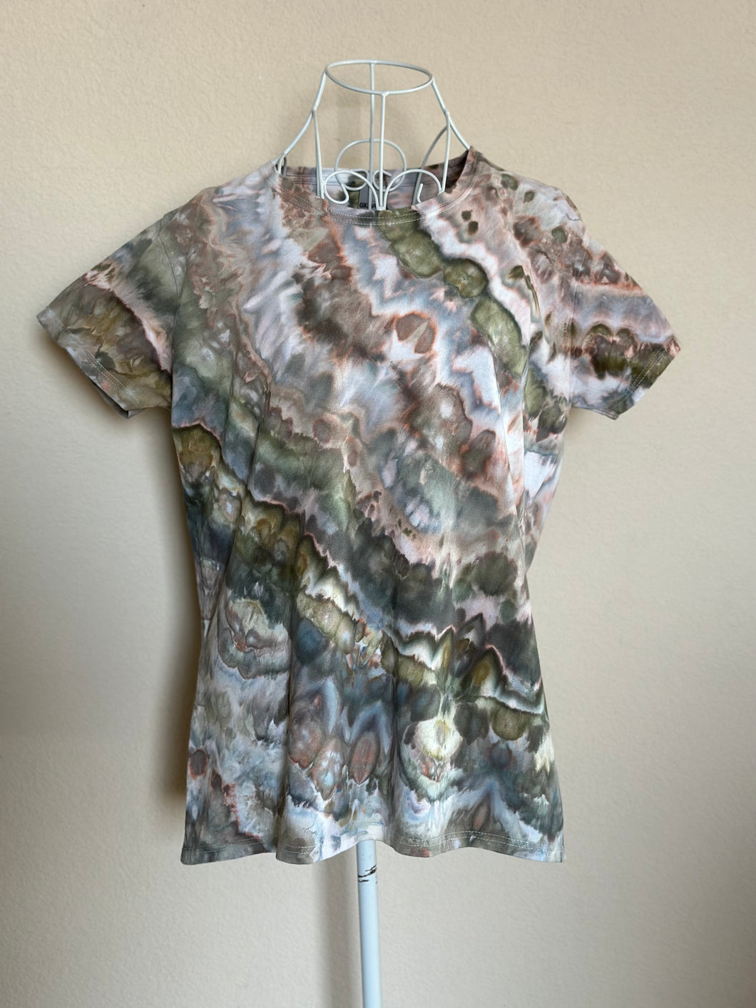 Custom Shoulder Twist T-Shirt in ‘Pewter’ for CrystalView56