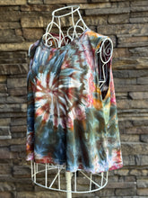 Load image into Gallery viewer, Women’s Large Flowy Workout Tank Top in ‘Pinot Sage &amp; Teal’ Spiral
