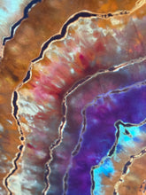 Load image into Gallery viewer, Women’s XL Reverse Geode Bamboo Viscose Long Sleeved Robe in ‘Dark Star’
