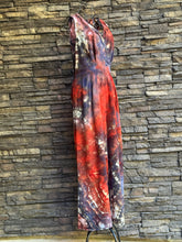 Load image into Gallery viewer, Women’s Medium Geode Dressy V-Neck Jumpsuit with Pockets in ‘Phoenix Rising’
