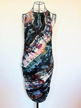 Load image into Gallery viewer, Women’s Large Geode Sleeveless Side Ruched Bodycon Dress in ‘Pinot Sage &amp; Teal’
