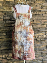 Load image into Gallery viewer, Women’s Medium Denim Overalls Skirt Dress with Button Front in ‘Brushed Steel’
