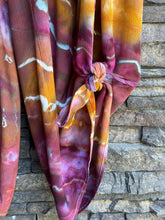 Load image into Gallery viewer, Women’s Large Geode 100% Rayon Split-Leg Wide-Leg Pants in ‘Black Cherry Gold’
