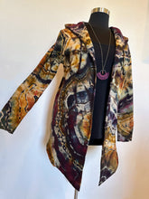 Load image into Gallery viewer, Custom Reverse Geode Hooded Cardigan for Sara
