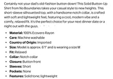 Load image into Gallery viewer, Men’s 3XL Geode 100% Rayon Button Up Short Sleeved Shirt in ‘Moss Agate’
