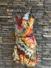 Load image into Gallery viewer, Women’s Medium Pact Organic Cotton Geode Cropped Tank Top &amp; Skort Set in ‘Rustic Rainbow’
