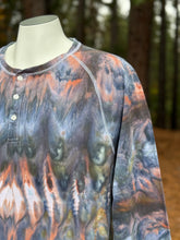 Load image into Gallery viewer, Men’s XXL Cosmic Roll Long Sleeved Henley in ‘Moss &amp; Ember’
