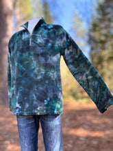 Load image into Gallery viewer, Men’s Large Pact Organic Cotton Geode 1/4 Zip Pullover Sweatshirt with Pockets in ‘Moss Agate’
