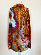 Load image into Gallery viewer, Women’s Small Geode Upcycled Athleta Cardigan with Thumbholes and Pockets in ‘Koroit Boulder Opal’
