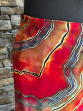 Load image into Gallery viewer, Women’s Medium Reverse Geode Maxi Skirt in ‘Fire On The Mountain’
