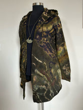 Load image into Gallery viewer, Custom Reverse Geode Hooded Cardigan for Gena in ‘Olive Grove’
