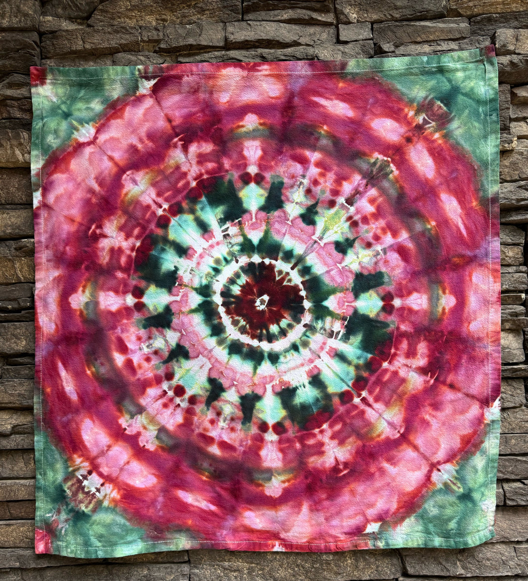 Mandala Dish Towel in ‘Poinsettia’
