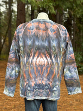 Load image into Gallery viewer, Men’s XXL Cosmic Roll Long Sleeved Henley in ‘Moss &amp; Ember’
