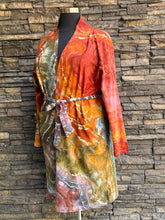 Load image into Gallery viewer, Women’s XXL Pact Organic Cotton Geode Robe Cardigan in ‘Rustic Rainbow’

