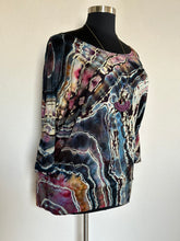 Load image into Gallery viewer, Custom Reverse Geode 3/4 Sleeve Wide Neck Top in ‘Pinot Sage’ for Rachael
