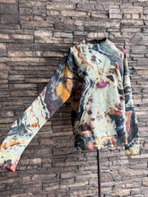 Load image into Gallery viewer, Custom Reverse Geode Pullover Sweatshirt with Kangaroo Pocket in ‘Pinot Sage’ for Marne
