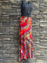 Load image into Gallery viewer, Women’s Medium Reverse Geode Maxi Skirt in ‘Fire On The Mountain’
