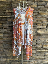 Load image into Gallery viewer, Women’s Large Geode Sleeveless Cardigan Vest with Pockets in ‘Crazy Lace Agate’
