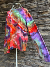 Load image into Gallery viewer, Women’s Medium Men’s Small Oversized Fit Long Sleeved Geode T-Shirt in ‘Christmas Rainbow’
