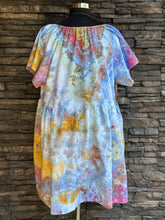 Load image into Gallery viewer, Women’s 3X Geode Linen/Rayon Short Sleeve Babydoll Dress with Pockets in ‘Bird Song’
