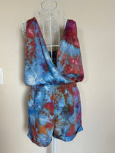 Load image into Gallery viewer, Women’s Medium Upcycled ‘Cloth &amp; Stone Chambray Shorts Romper in ‘Bird Song’
