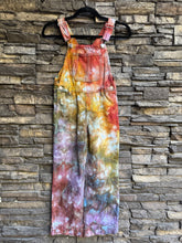 Load image into Gallery viewer, Youth Medium Denim Overalls in ‘Rustic Rainbow’
