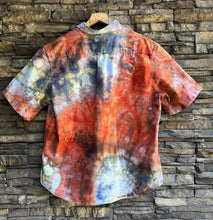 Load image into Gallery viewer, Men’s XL Loose Geode Short Sleeved Polo Shirt in ‘Phoenix Rising’

