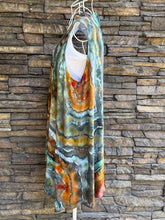 Load image into Gallery viewer, Women’s Medium Geode Sleeveless Cardigan with Pockets in ‘Boulder Turquoise’
