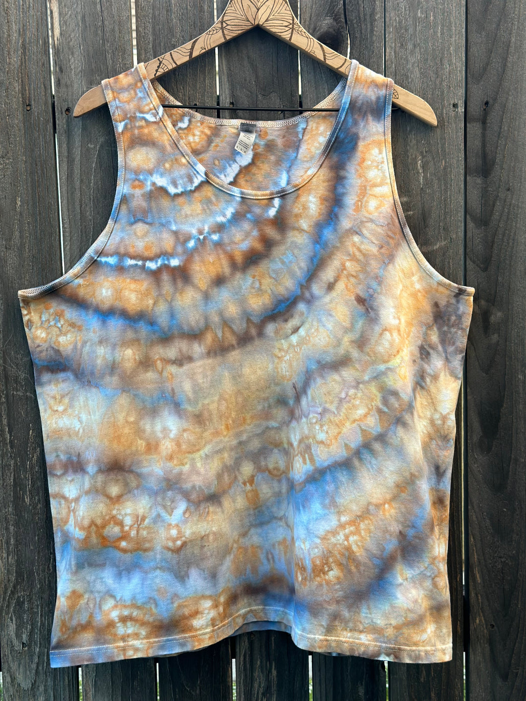 Men’s XL Cotton Tank Top in ‘Blue Gray’ Twist