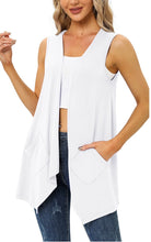 Load image into Gallery viewer, Women’s XL Geode Sleeveless Open Front Cardigan Vest with Pockets in ‘Boulder Turquoise’
